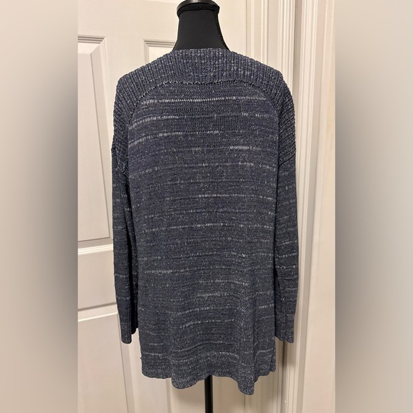 Coldwater Creek Blue Open-Front Cardigan Sweater - Picture 3 of 6